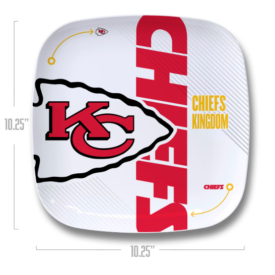 Kansas City Chiefs Party Plate 10.25" x 10.25"