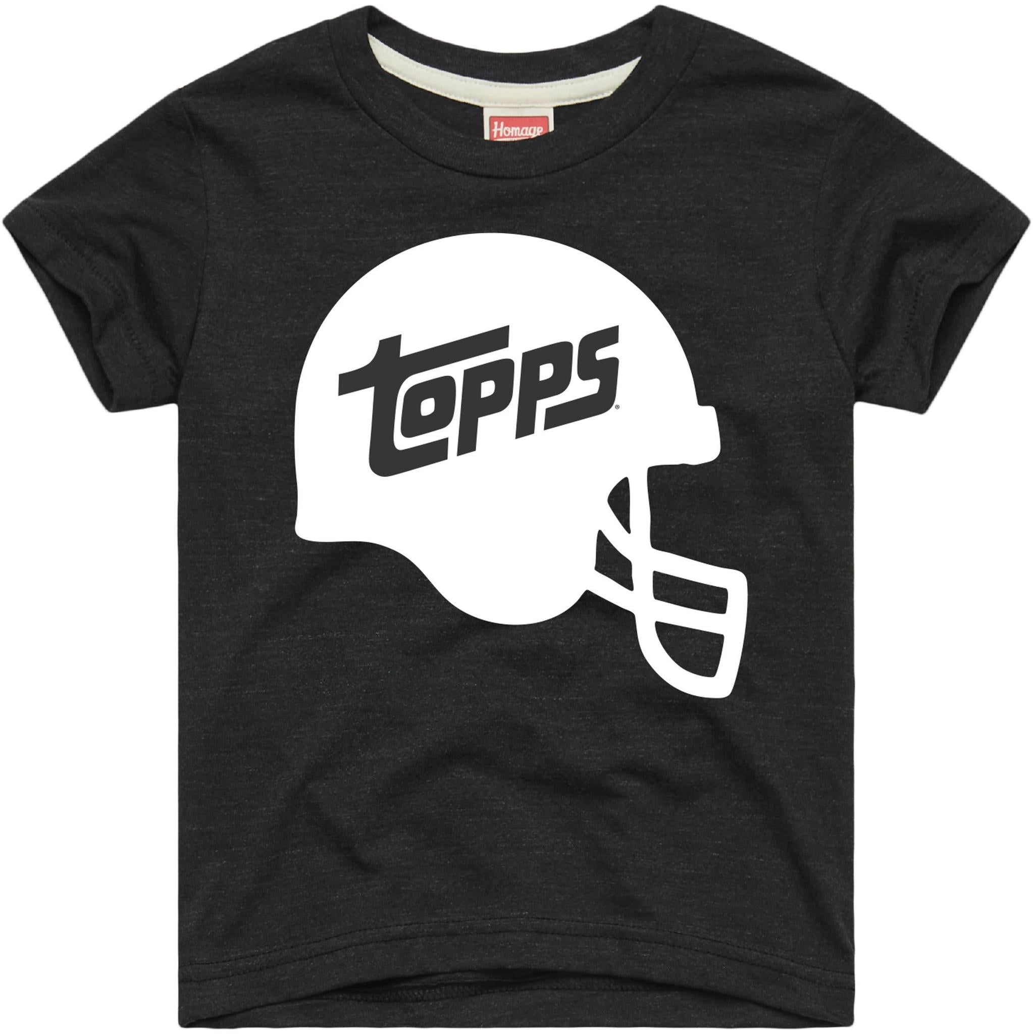 Topps Football Helmet Youth Tee Charcoal