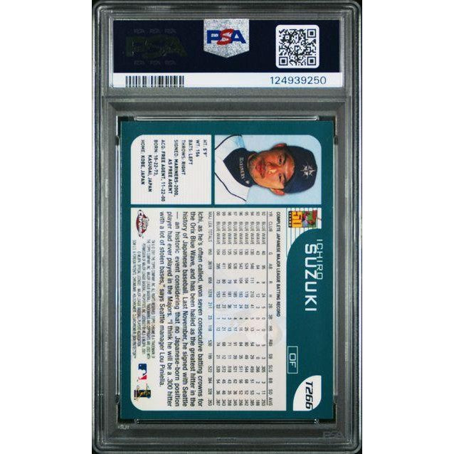 Ichiro Suzuki 2001 Topps Chrome Traded Baseball #T266 PSA 9