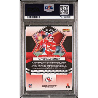 Patrick Mahomes II – 2022 Panini Mosaic "Red Sparkle" #256 – PSA 10 Gem Mint