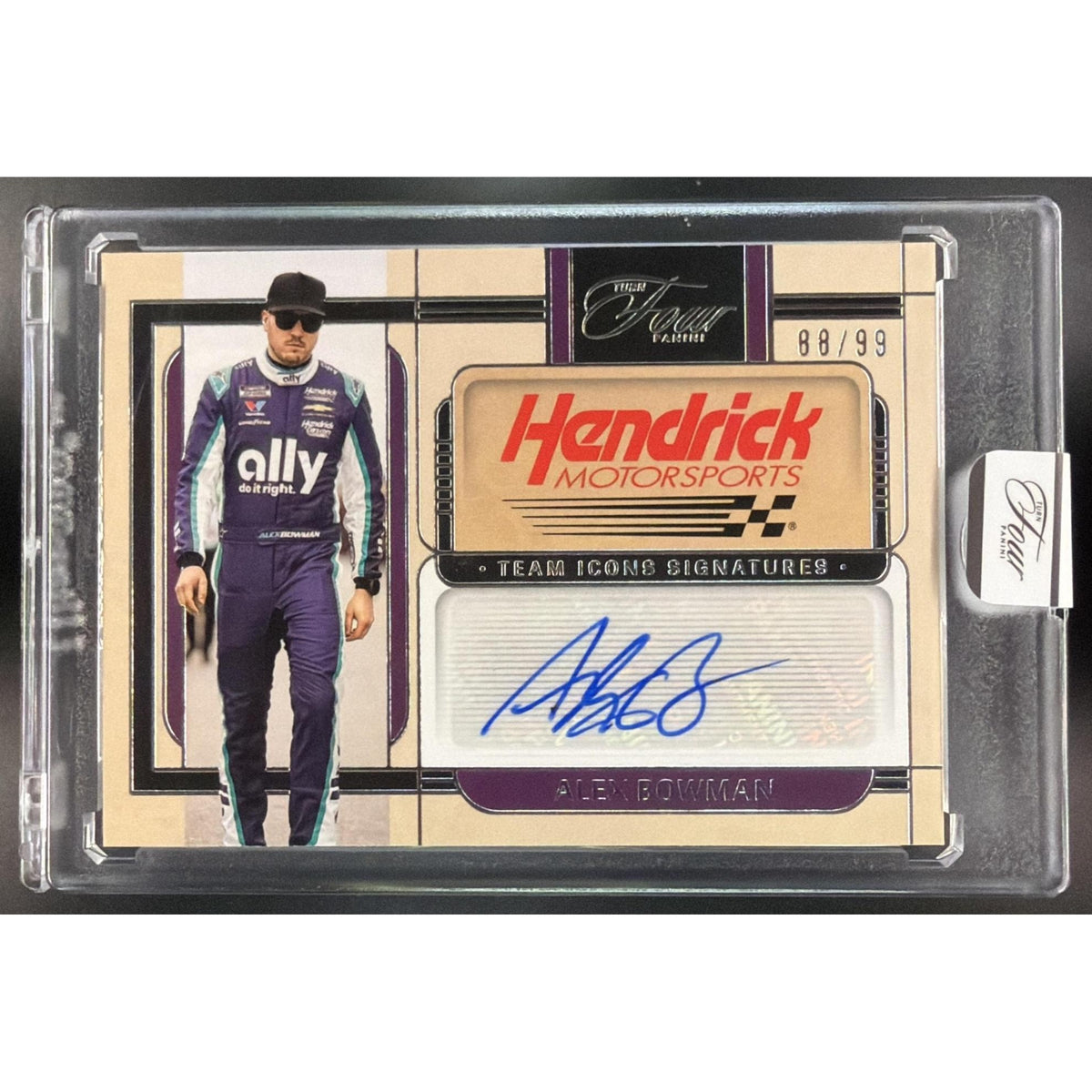 2026 Panini Four Racing Alex Bowman #TM-ABW Teams Icons Signatures 88/99 Non-Graded