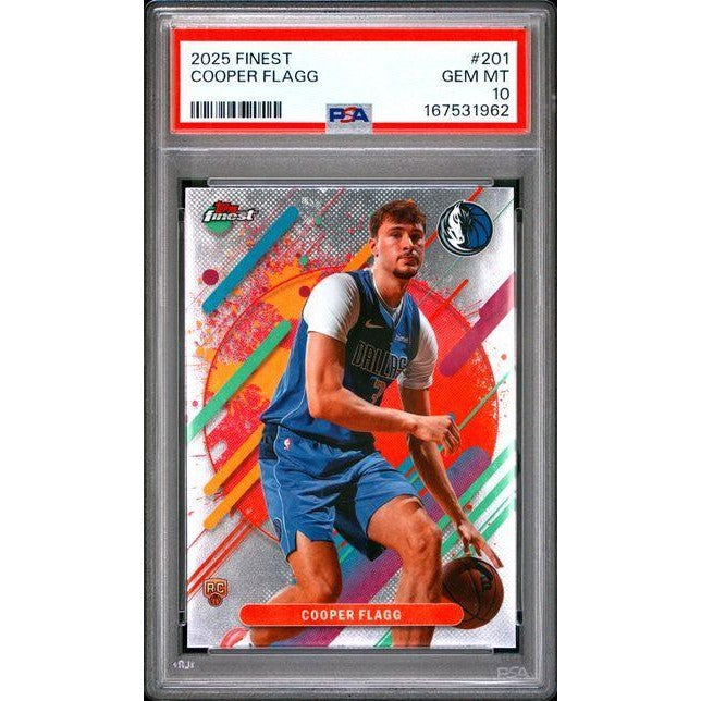 2025 Topps Finest #201 Cooper Flagg PSA 10