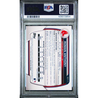 Roman Anthony 2023 Bowman Mega Box Chrome #71 PSA 10