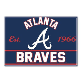 Decorate your refrigerator with pride with this officially licensed Atlanta Braves magnet. American-made, this 2.5" x 3.5" magnet features the iconic team logo, so you can show off your favorite team in style! Looking for a fan pick-me-up? Grab this magnet!