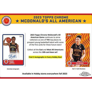 2023 McDonalds All American Chrome Basketball Hobby PACK