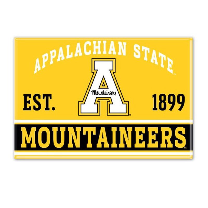 Magnet: Appalachian State Mountaineers 2.5x3.5 - Metal