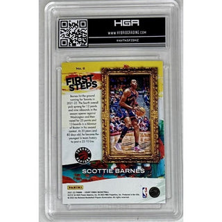 Scottie Barnes: 2021-22 Panini Court Kings First Steps #6, HGA: 9.5