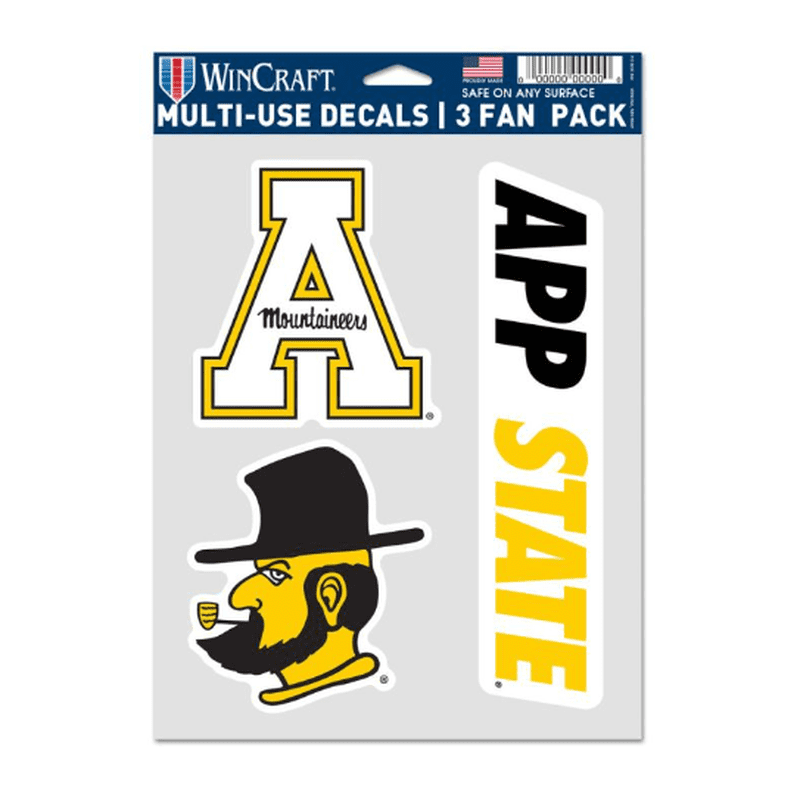 Decal: Appalachian State Mountaineers - 3pk Multi-Use