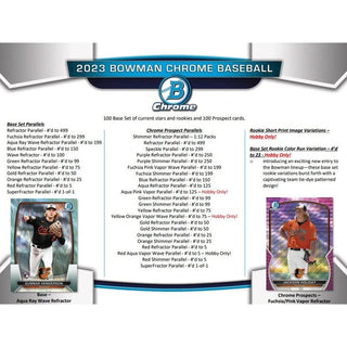 2023 Bowman Chrome Baseball Hobby Box