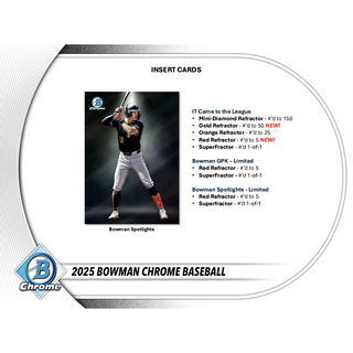 2025 Bowman Chrome Baseball Hobby Box