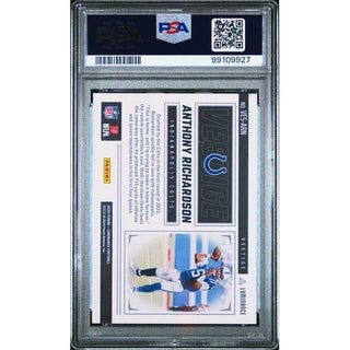 Anthony Richardson 2024 Panini Luminance Vestige #VESARN Vestige-Green PSA 10