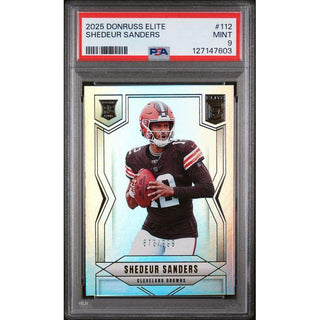 Shedeur Sanders 2025 Donruss Elite #112 PSA 9