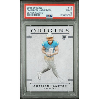 Omarion Hampton 2025 Origins Blank Slate #14 – PSA 9