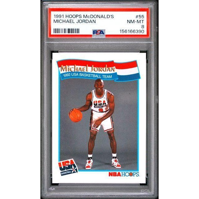 Michael Jordan 1991 Hoops McDonald's #55 PSA 8