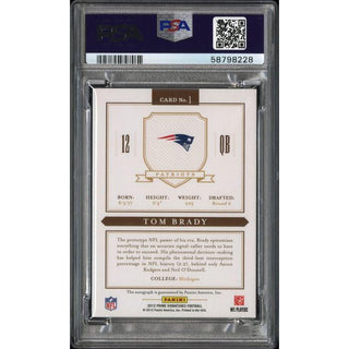 Tom Brady 2012 Panini Prime Sig. Auto. Gold PSA/DNA Cert. #1 PSA 9
