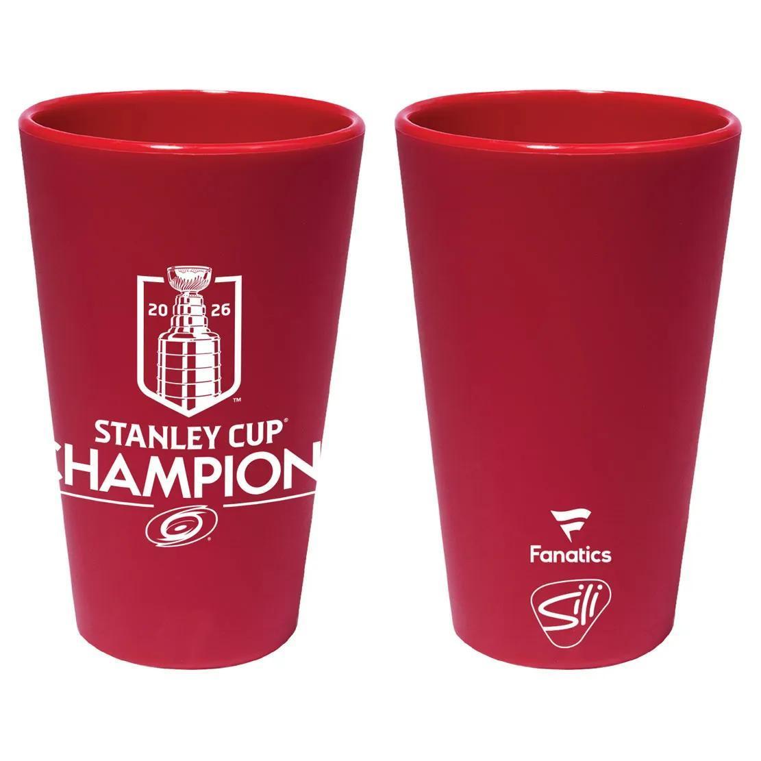 Carolina Hurricanes 2026 Stanley Cup Champions 16 oz Silicone Pint Glass
