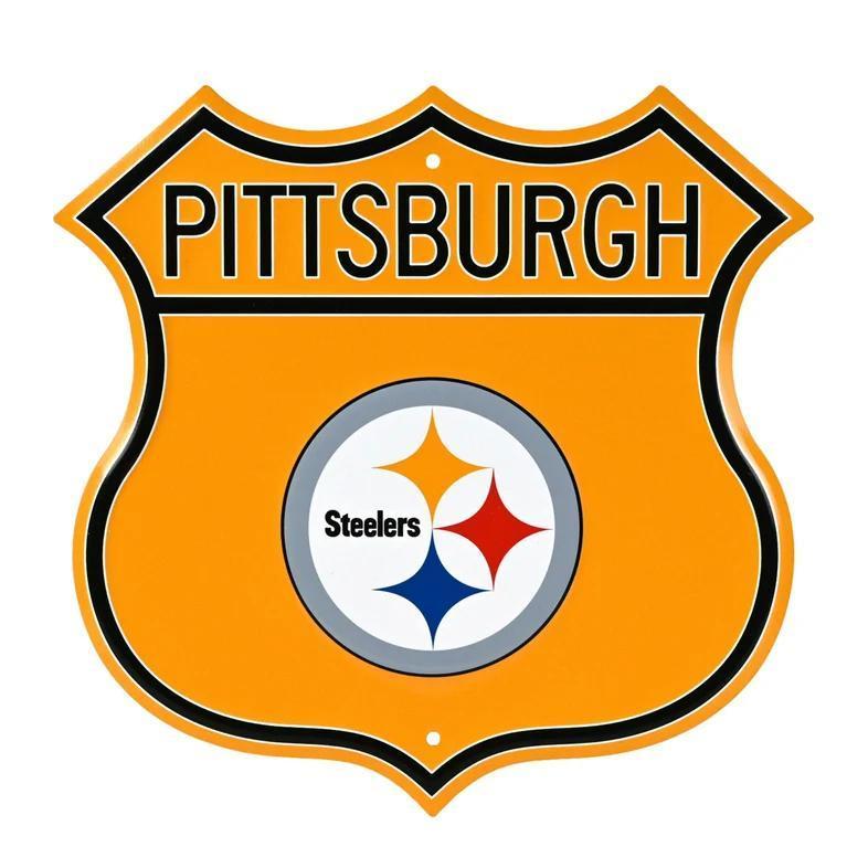Pittsburgh Steelers Embossed Steel Route Sign