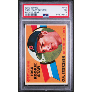 Carl Yastrzemski 1960 Topps Rookie Star #148 PSA 5