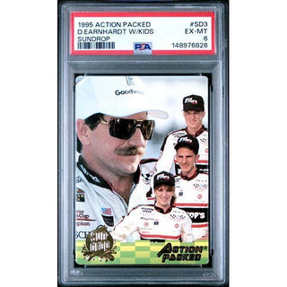 Dale Earnhardt #3 1995 Action Packed W/Kids Sundrop #SD3 PSA 6