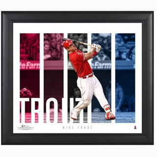 Framed Art: Mike Trout Authentic 15"x17" Player Panel Collage