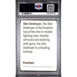Star Destroyer 1977 Star Wars Wonder Bread #14 PSA 8