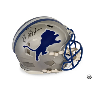 detroit lions football helmets Barry Sanders Autographed Detroit Lions Authentic Helmet – CARDIACS Sports & Memorabilia