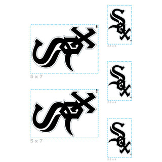 Chicago White Sox - 5 Logo Minis Mixed Sizes - Official MLB - Reusable Vinyl Decals