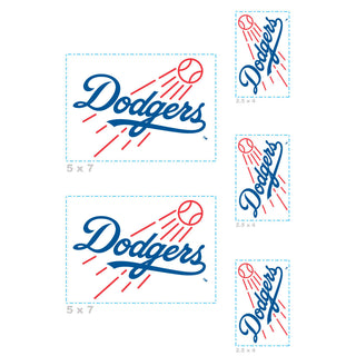 Los Angeles Dodgers - 5 Logo Minis Mixed Sizes - Official MLB - Reusable Vinyl Decals