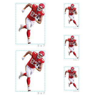 Travis Kelce - 5 Player Minis Mixed Sizes - Official NFL - Kansas City Chiefs - Reusable Vinyl Decals