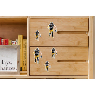 T.J. Watt - 5 Player Minis Mixed Sizes - Official NFL - Pittsburgh Steelers - Reusable Vinyl Decals