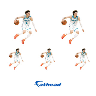 LaMelo Ball - 5 Minis Mixed Sizes - Official NBA - Charlotte Hornets - Reusable Vinyl Decals