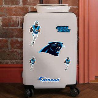 Bryce Young - 5 Minis Mixed Sizes - Official NFL - Carolina Panthers - Reusable Vinyl Decals