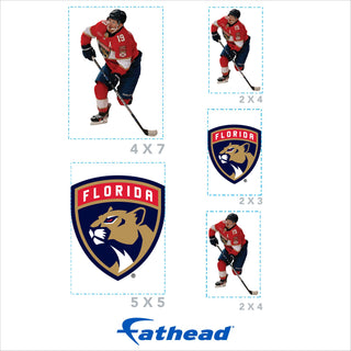 Matthew Tkachuk - 5 Minis Mixed Sizes - Official NHL - Florida Panthers - Reusable Vinyl Decals