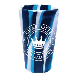 Silicone Pint Glass: Charlotte Football Club 16 oz - Blue Marble