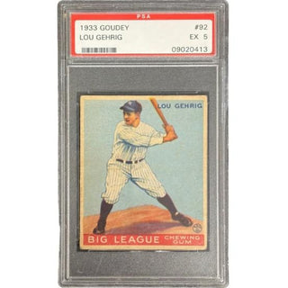 Lou Gehrig 1933 Goudey #92 PSA 5