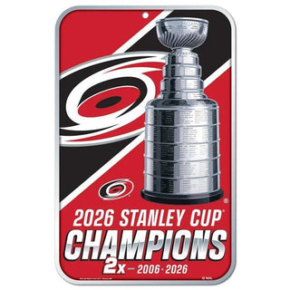 Carolina Hurricanes 2026 Stanley Cup Champions Plastic Sign – 11" x 17"