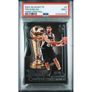 Tim Duncan 2024 Silhouette Hand Crafted #6 – PSA 9