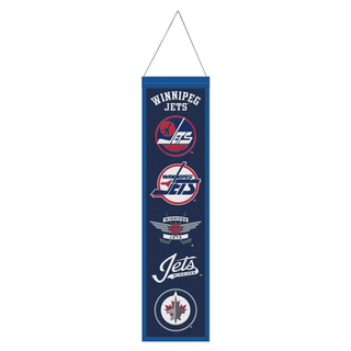 Banner: Winnipeg Jets - Wool – Premium 8" x 32"