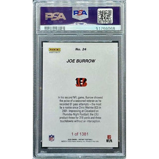 Joe Burrow 2020 Panini Instant NFL #24 PSA 9