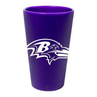 Silicone Pint Glass: Baltimore Ravens 16oz - Purple