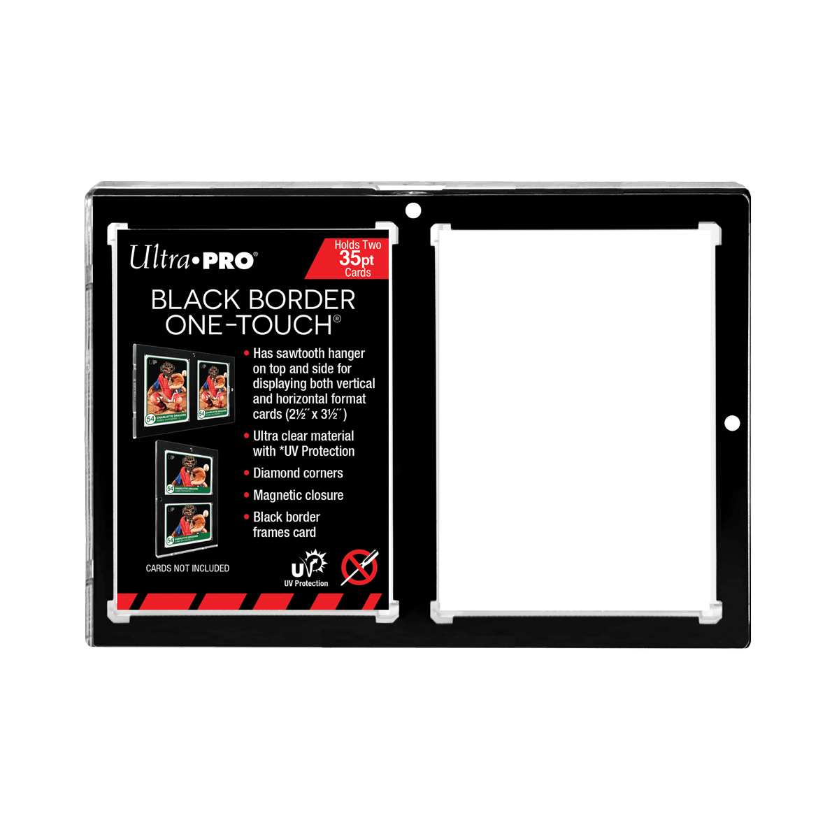 35PT 2-Card Black Border UV ONE-TOUCH® Magnetic Holder