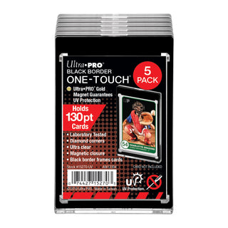 130PT Black Border UV ONE-TOUCH® Magnetic Holders 5ct
