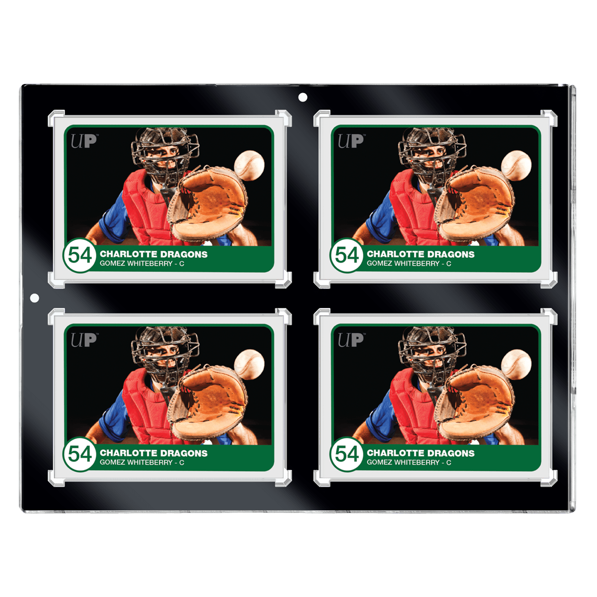 35PT 4-Card Black Border UV ONE-TOUCH Magnetic Holder