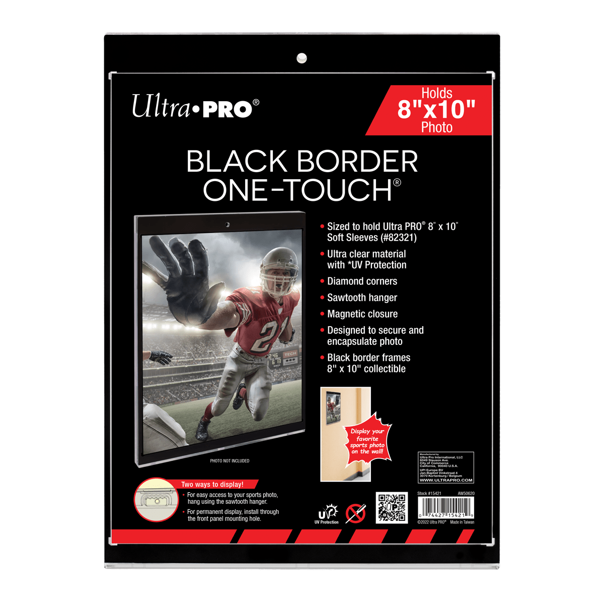 8" x 10" Black Border UV ONE-TOUCH® Magnetic Holder