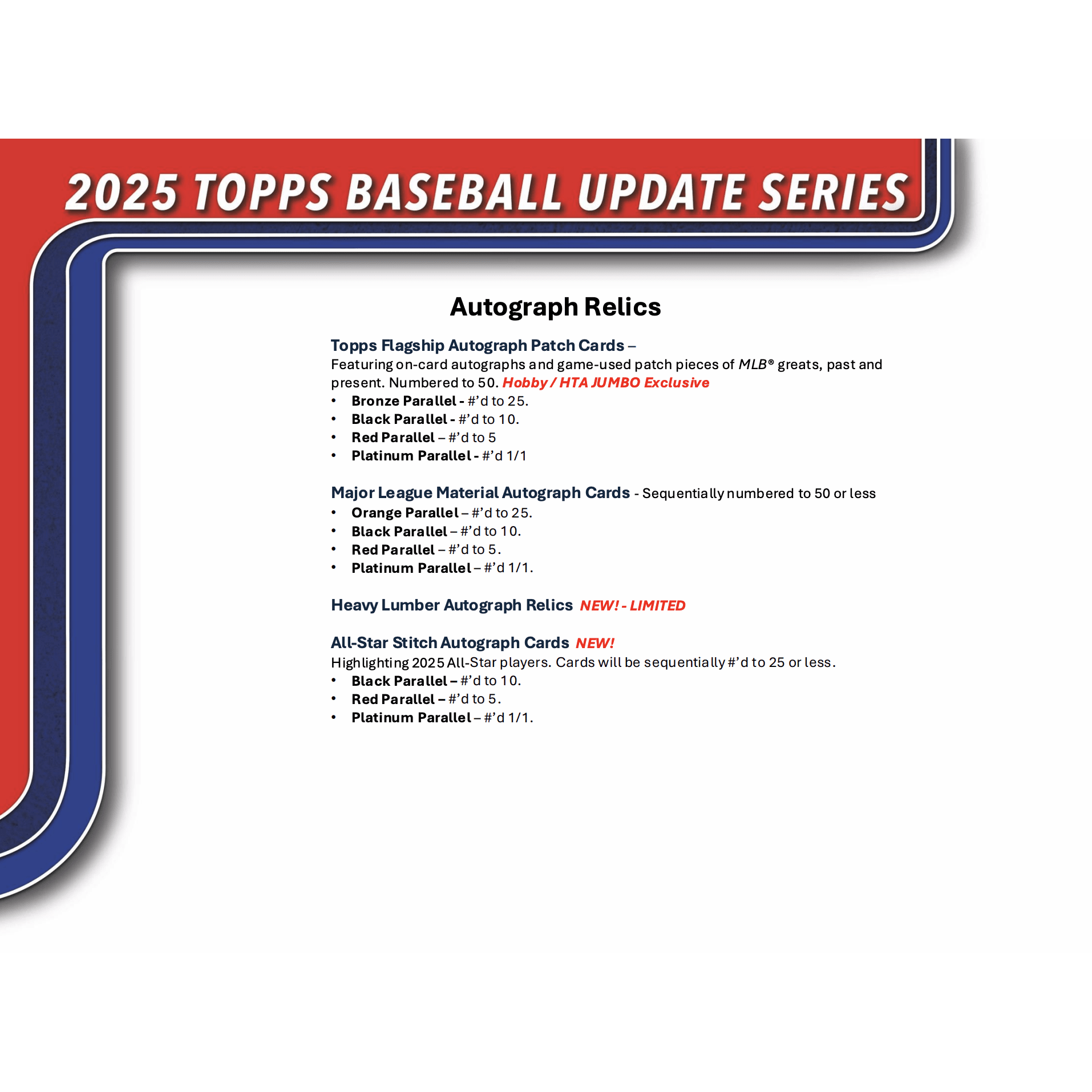 2025 Topps Update Series Baseball Jumbo Pack