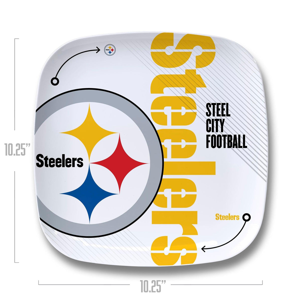 Pittsburgh Steelers Officially Licensed Party Plate 10.25" x 10.25"