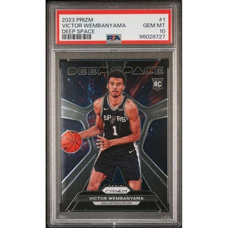 Victor Wembanyama 2023 Panini Prizm Deep Space #1 PSA 10