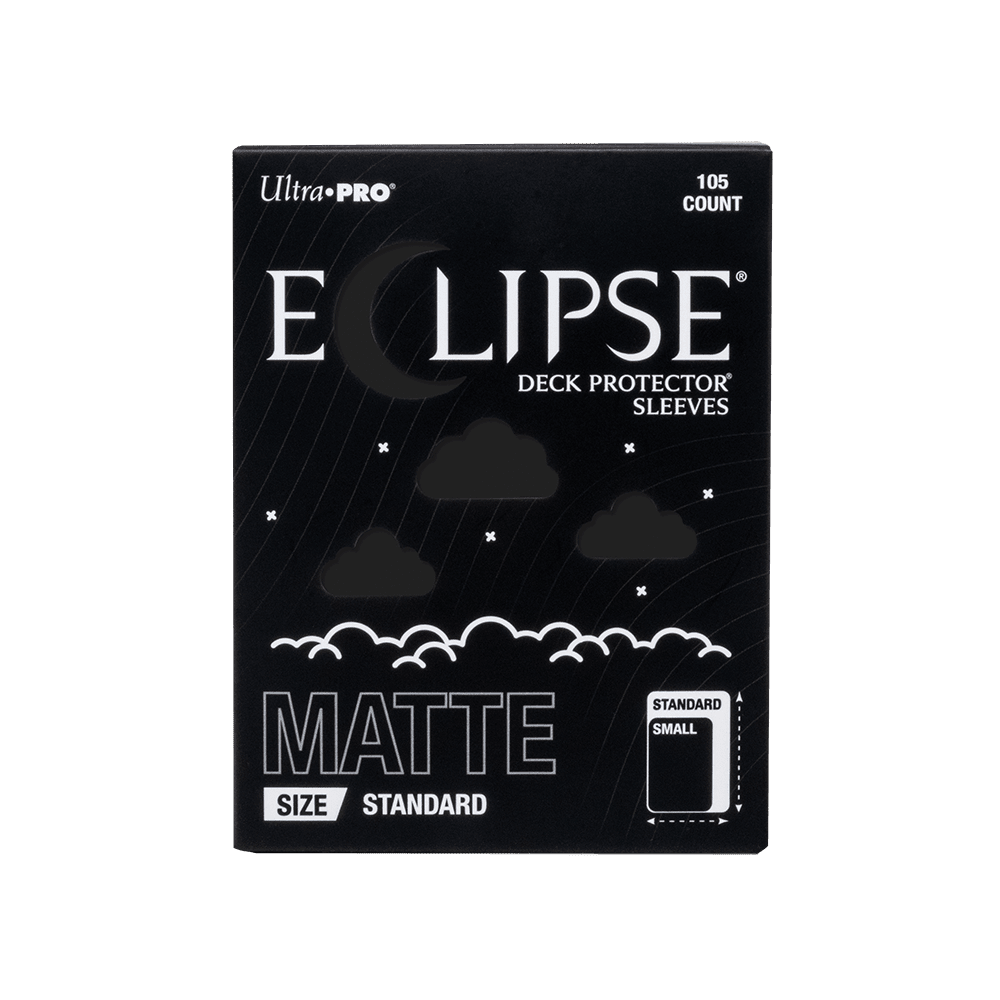 ECLIPSE® Matte Standard DECK PROTECTOR® Sleeves: Jet Black - 105ct