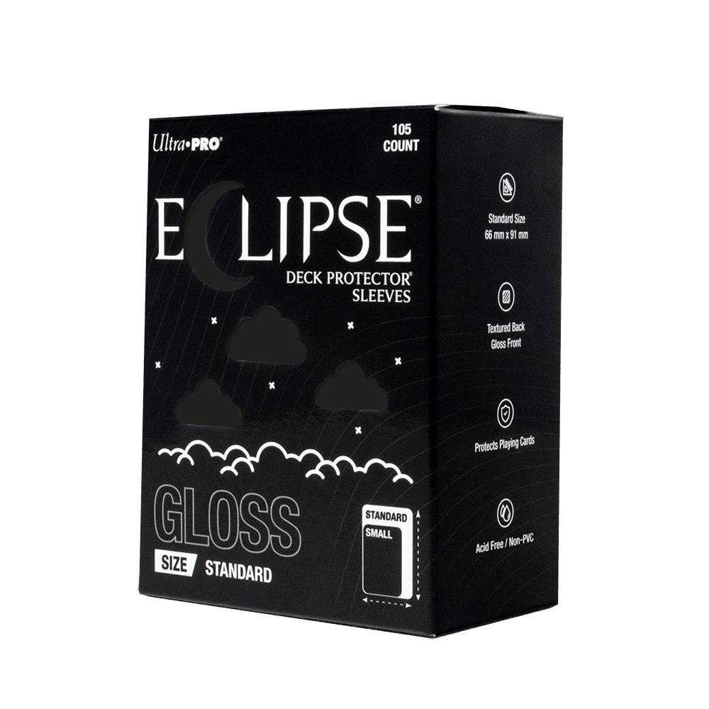 ECLIPSE® Gloss Standard DECK PROTECTOR® Sleeves: Jet Black - 105ct