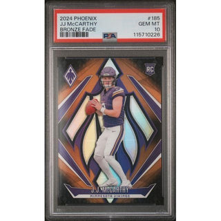 JJ McCarthy 2024 Panini Phoenix Bronze Fade #185 PSA 10